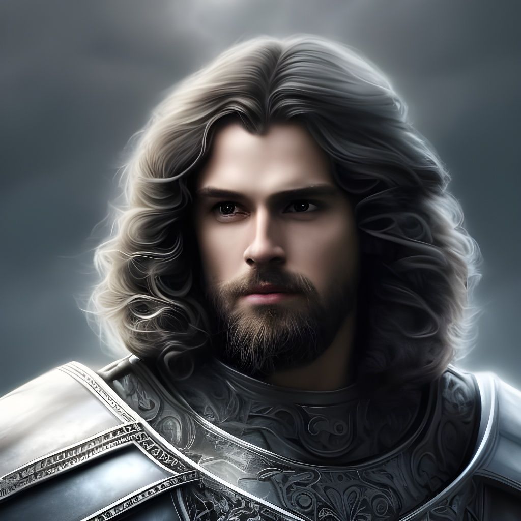 Medieval Knight Portrait in Detailed Digital Art
