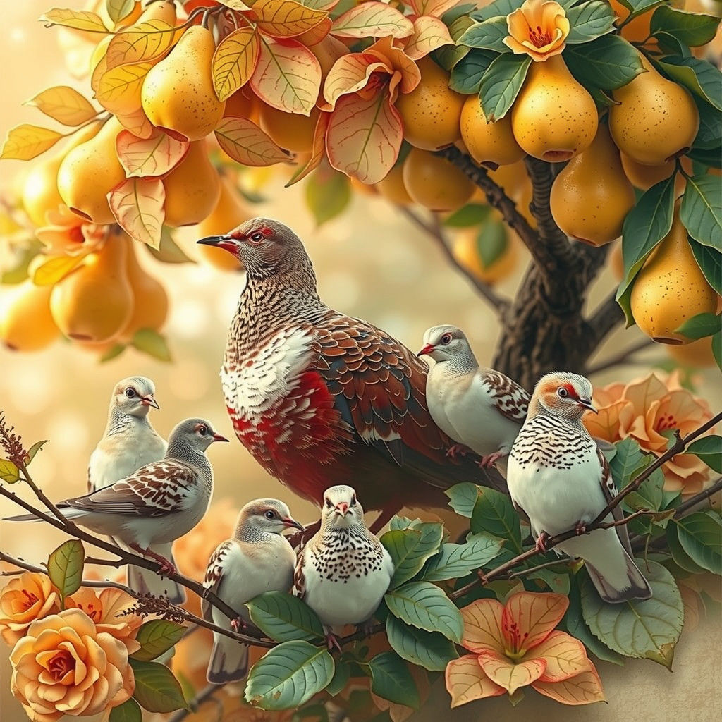 Rural Christmas Scene in Double Exposure Photography Style