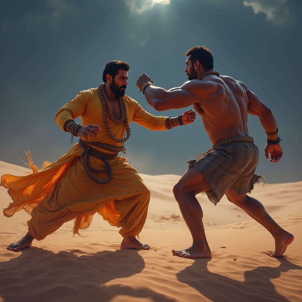 Epic Desert Battle: Bollywood Hero vs Bodybuilder