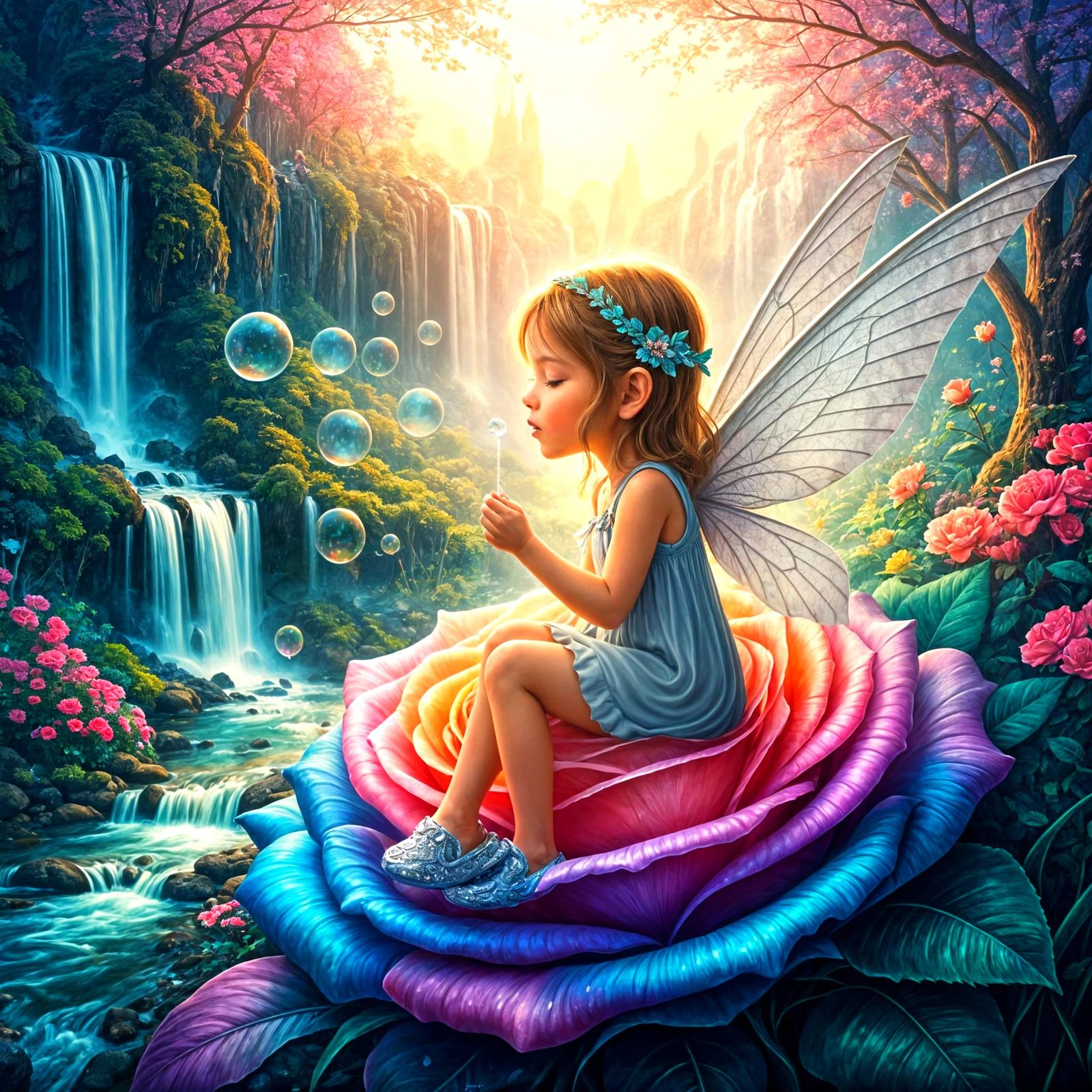 Cosmic Rose Bubble Enchantment