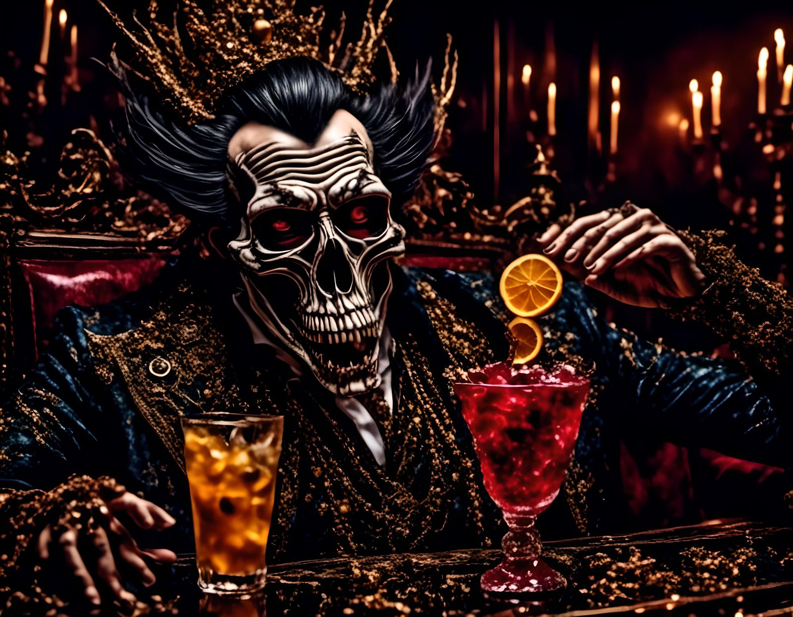 Self Portrait Enjoying a Fancy Drink