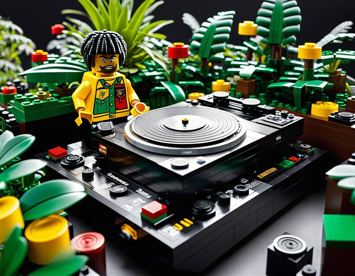 Lego Dancehall a la NightCafe 03jan24. (Not bad!)