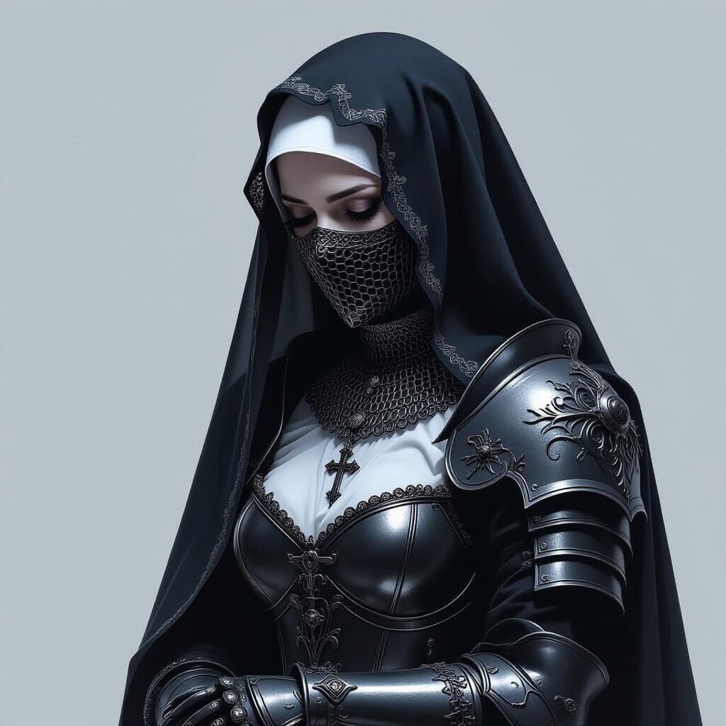 Gothic Knight Nun: Cinematic Digital Painting