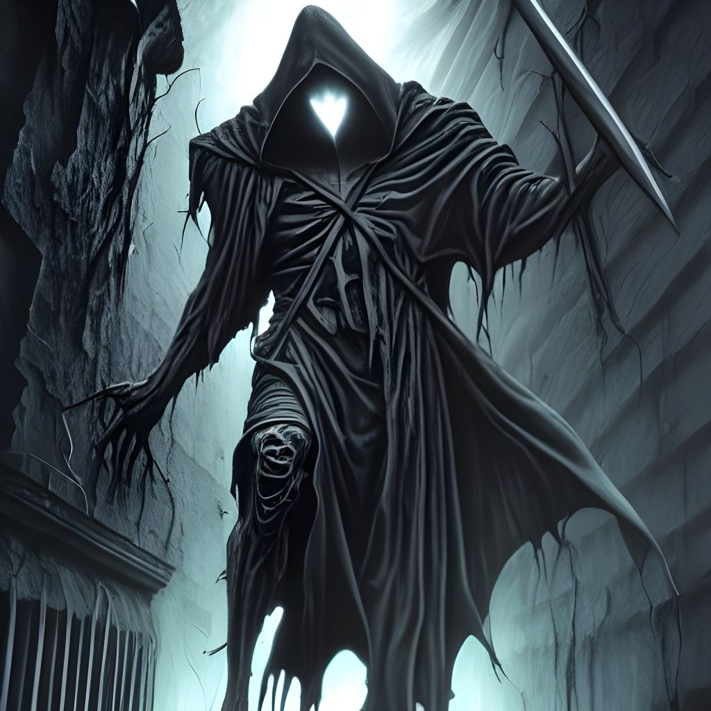 Sinister Hooded Executioner in 3D Rendering