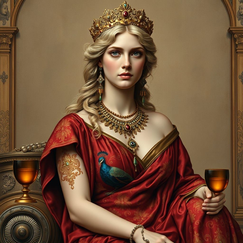 Roman Fresco: Nordic Concubine in Decadent Finery