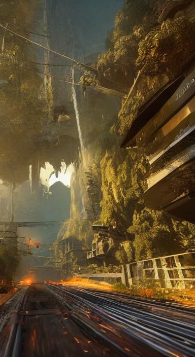 Traffic Jam on Rimroads in Cinematic 3D