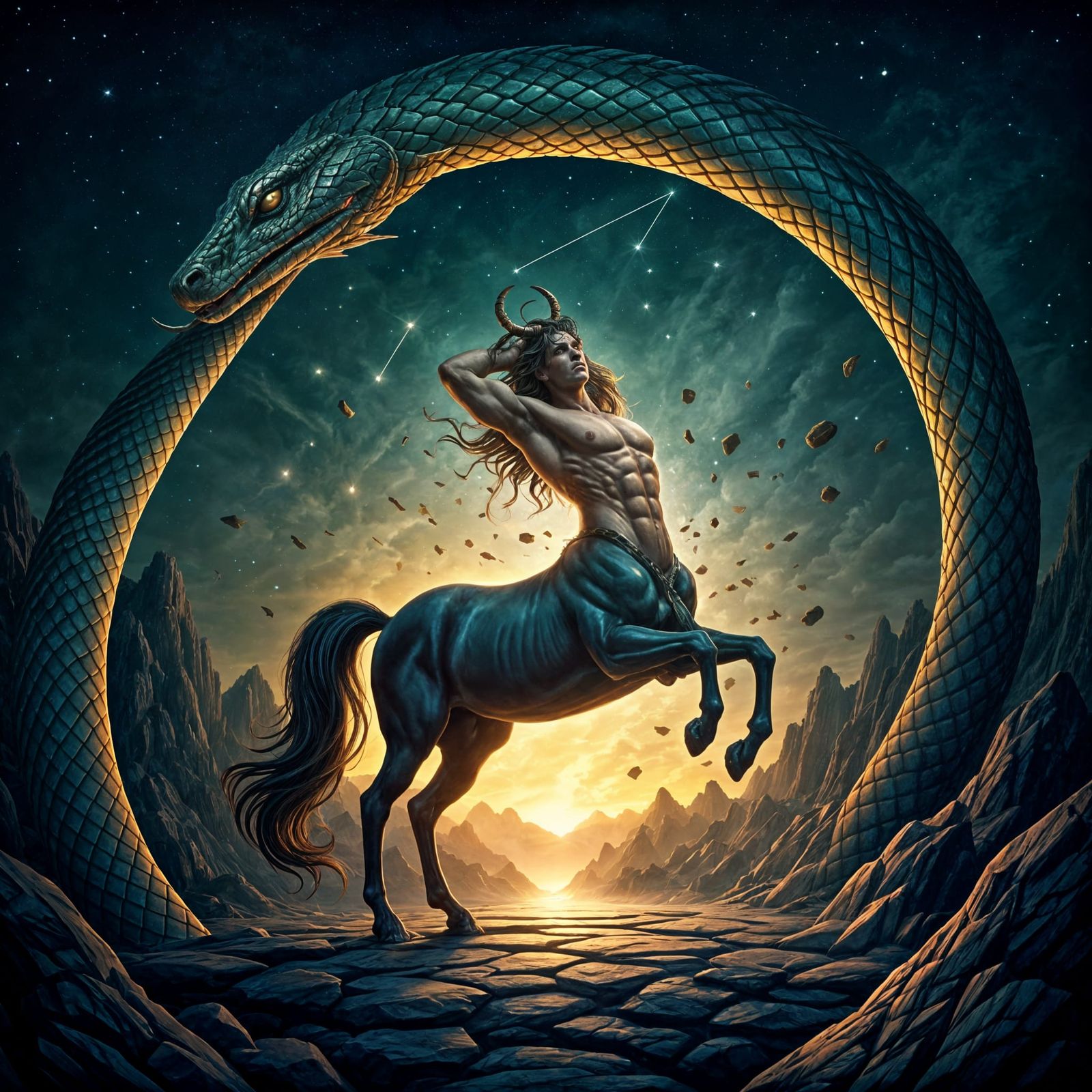 Chiron the Centaur Breaks Free in Epic Renaissance-Style Sce...