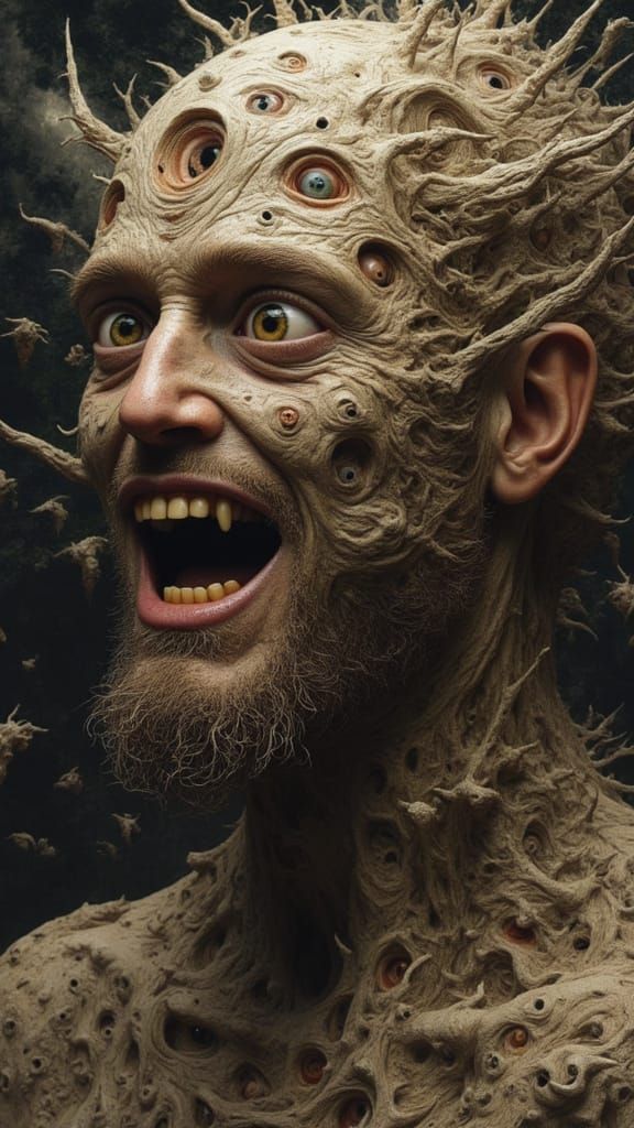 Surreal Fractal Man: An Illusionary Mindscape