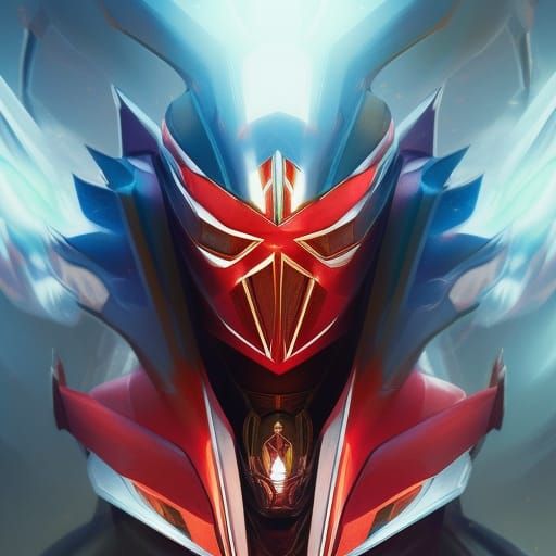 Hyperdetailed Devil Power Ranger Portrait in 8K