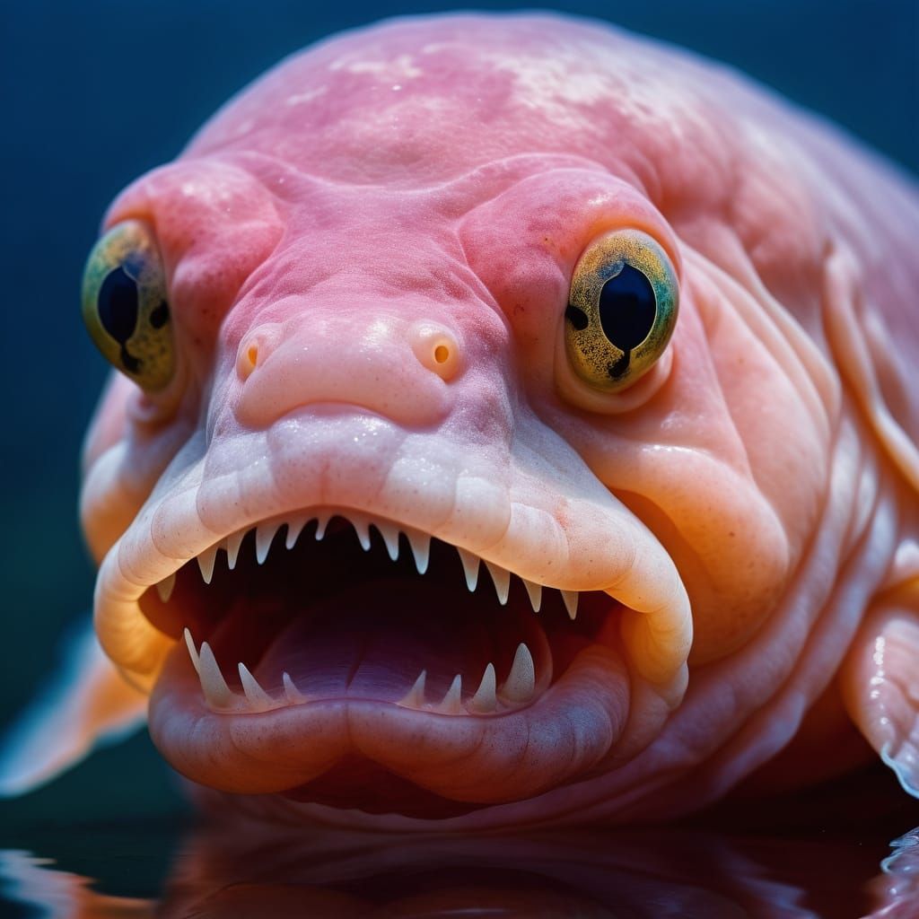 Blobfish Portrait in Professional Studio Photography Style