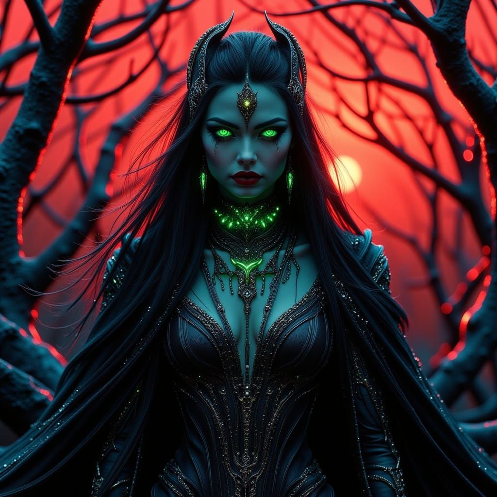 Dark Elf Maiden in Twisted Forest