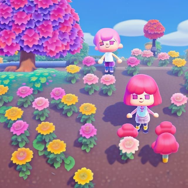 Animal Crossing Character in Dreamscape Digital Art