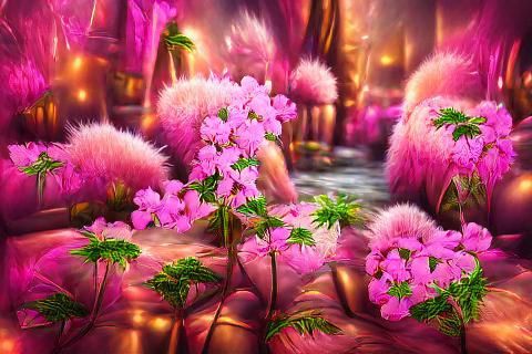 Beautiful Fantasy Pink Flowers in 8k Resolution