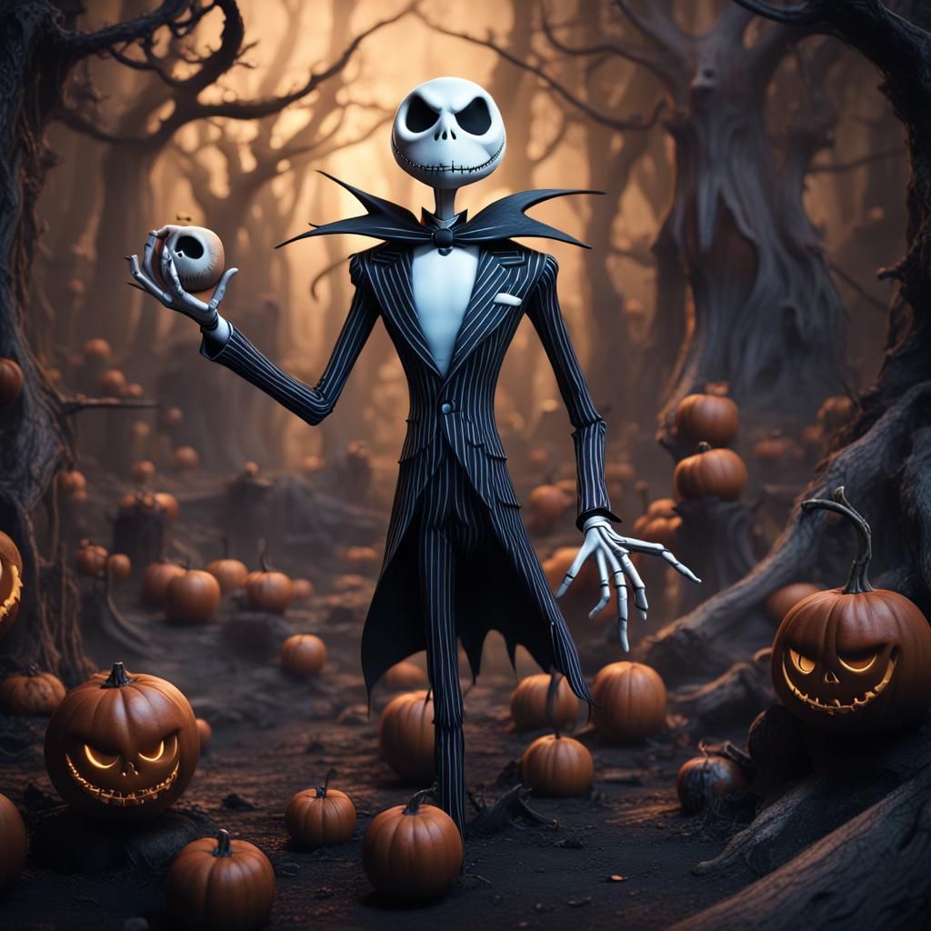 Jack Skellington Detailed Matte Painting