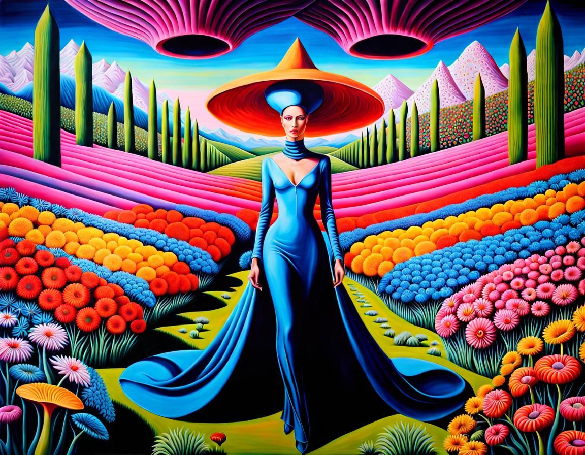 Surreal Alien Fashion Show in Psychedelic Candyland