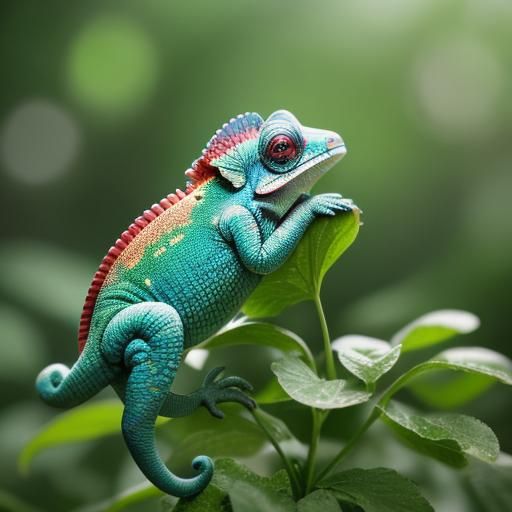 Chameleon Blends Seamlessly Into Nature: Professional Photog...