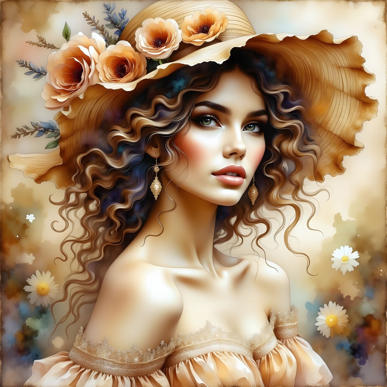 a girl wearing a hat