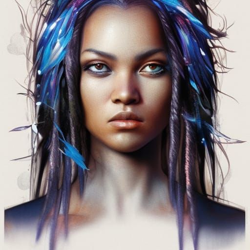 Elemental Portrait in Hyperdetailed Digital Art Style