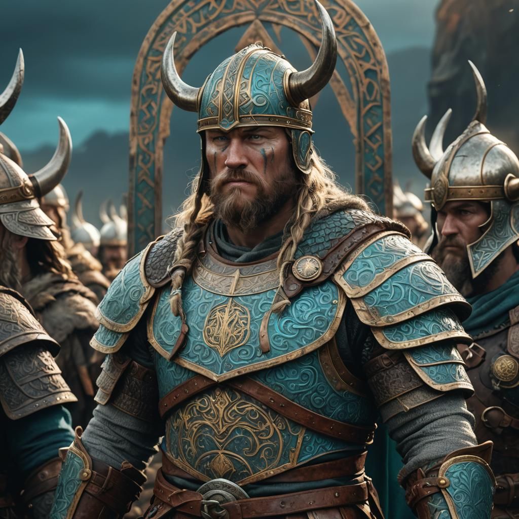 Heroic Viking Warrior in Fantasy Concept Art