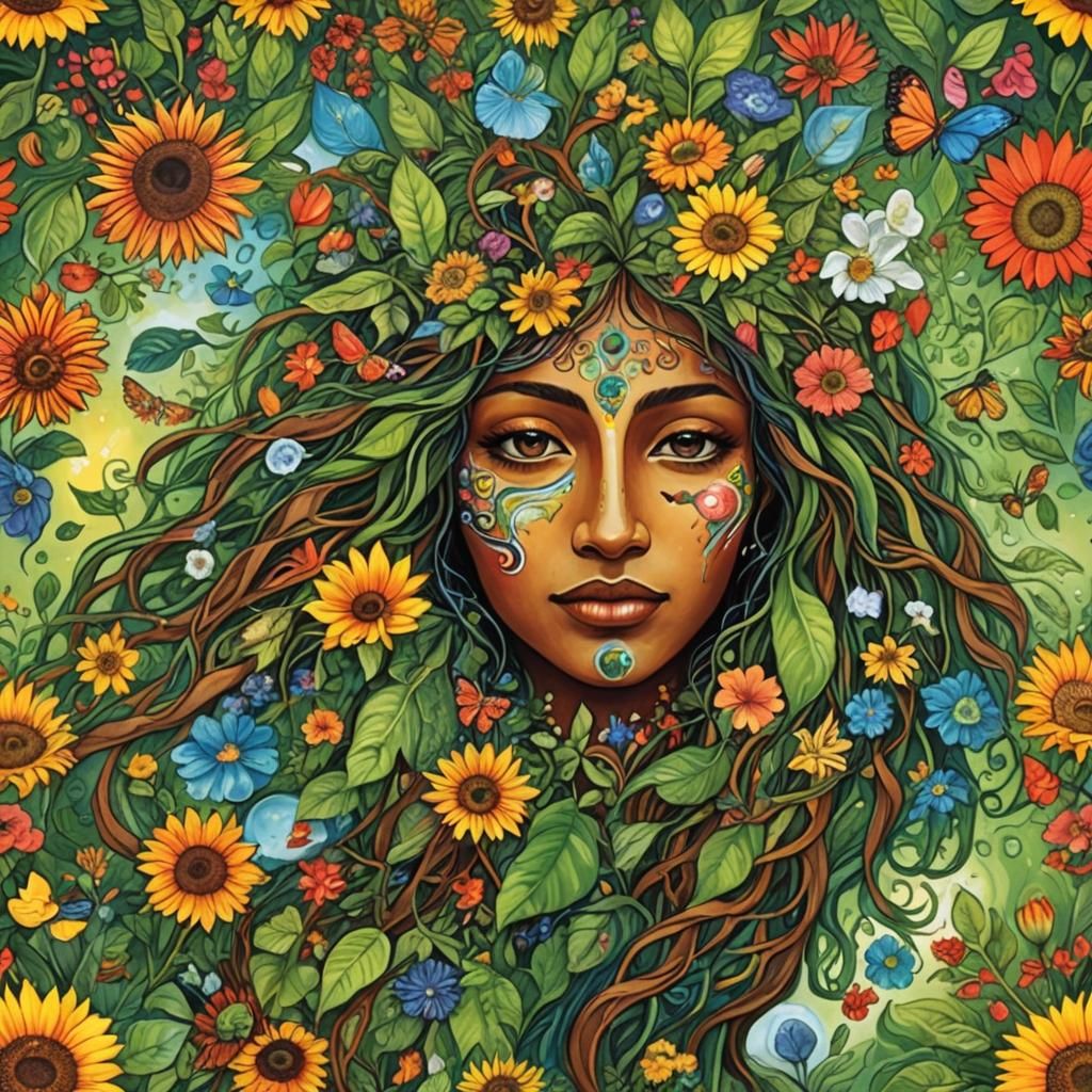 Radiant and Loving Face of Mother Earth