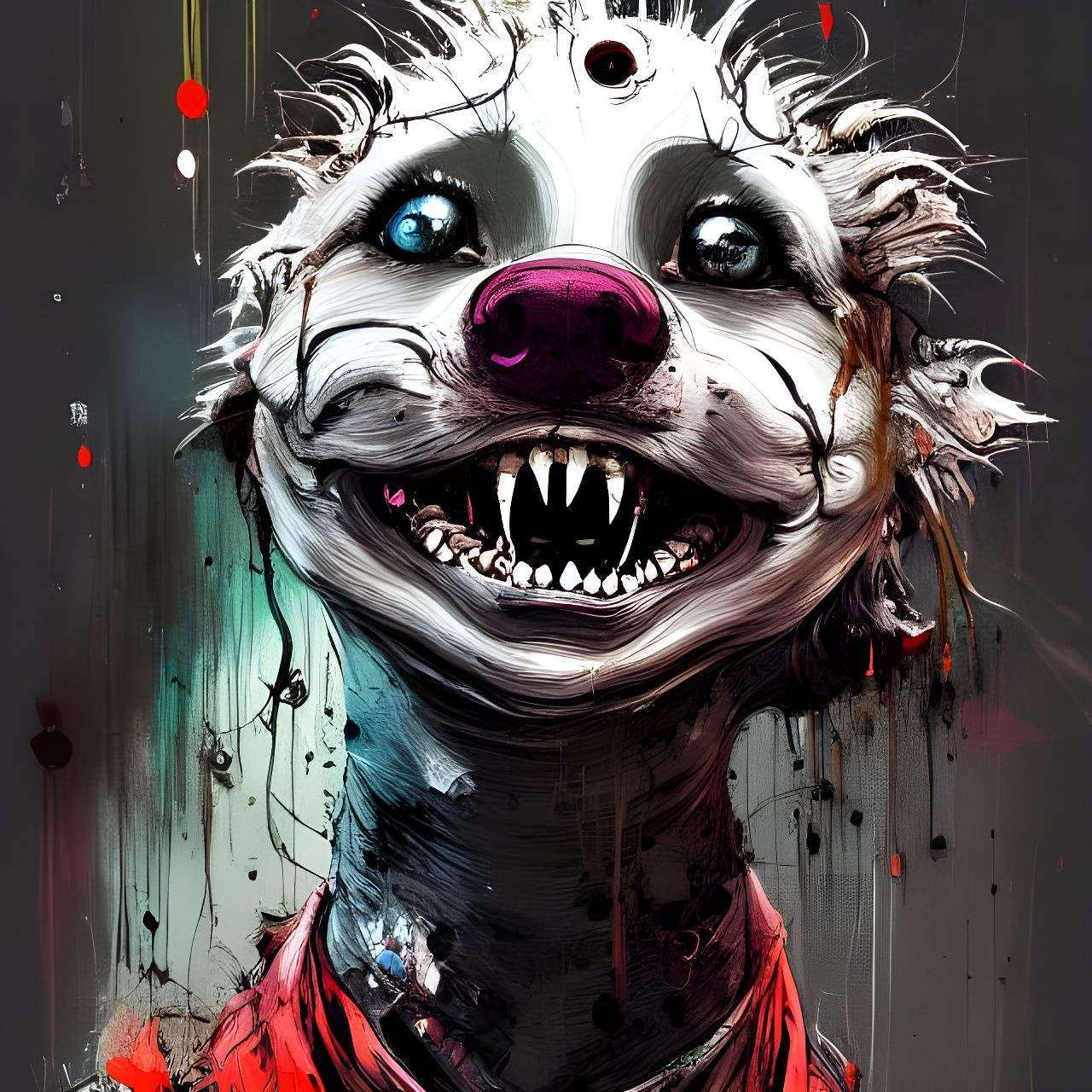 Terrifying Smile Dog Speedpaint in Horror Style