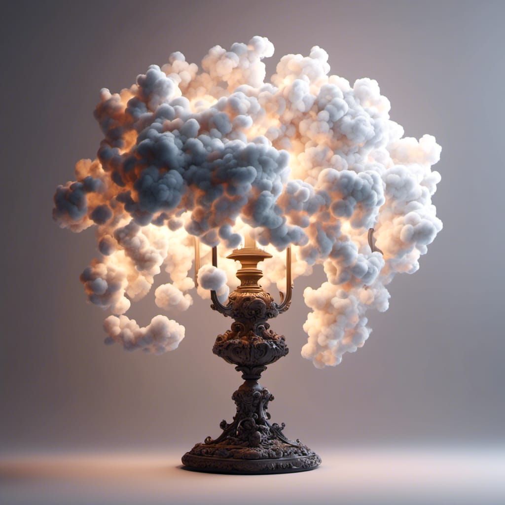 Ethereal Cloud Texture Lamp Design