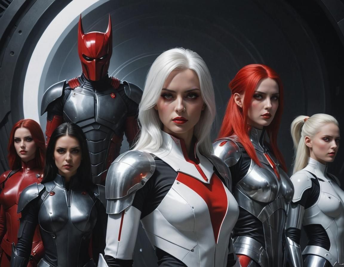 Futuristic Portrait in Digital Painting Style