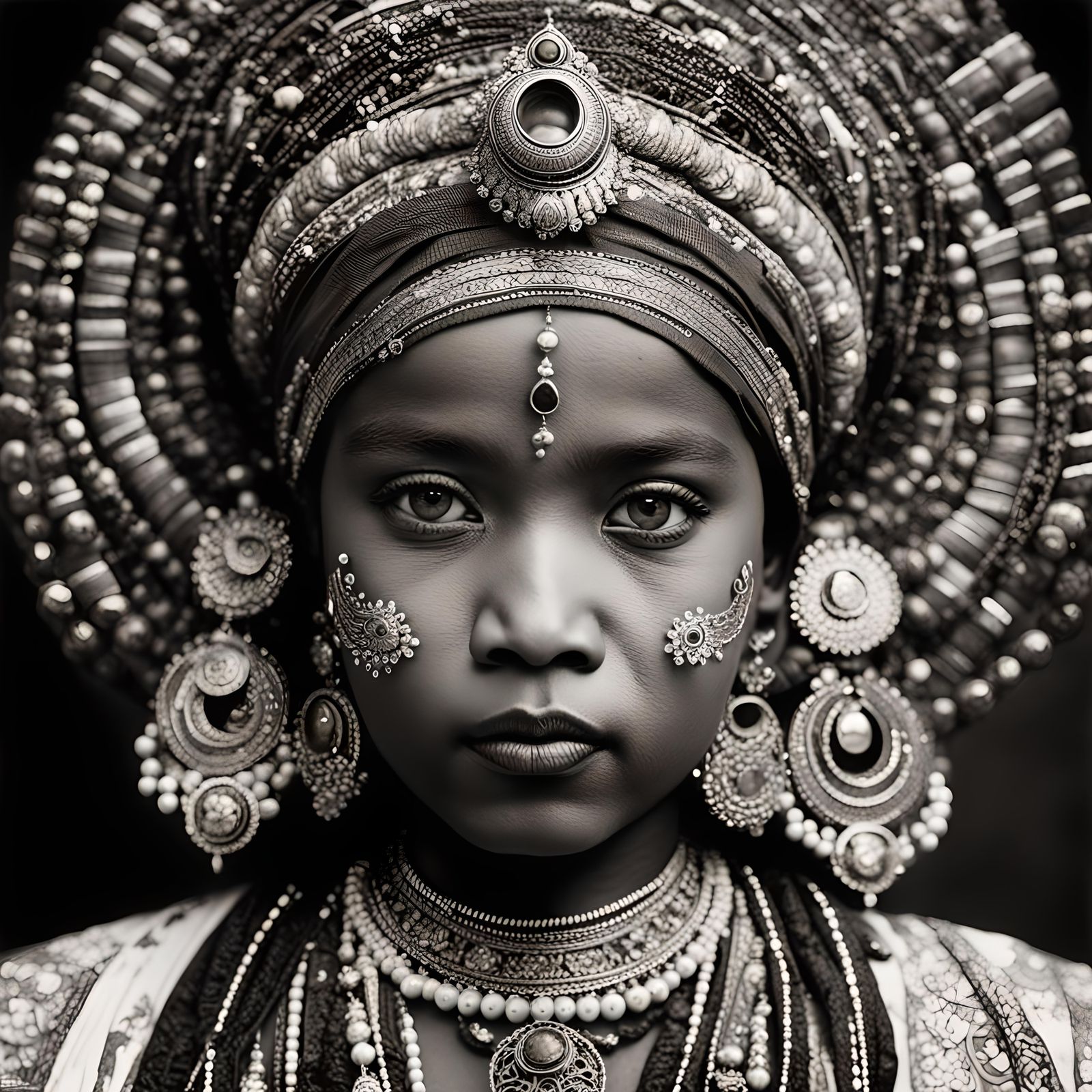 Harmonious Blend: Hyperrealistic Portrait of Surinamese Lady