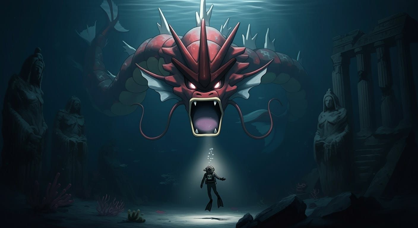 Ancient Red Gyarados Leviathan of the Deep