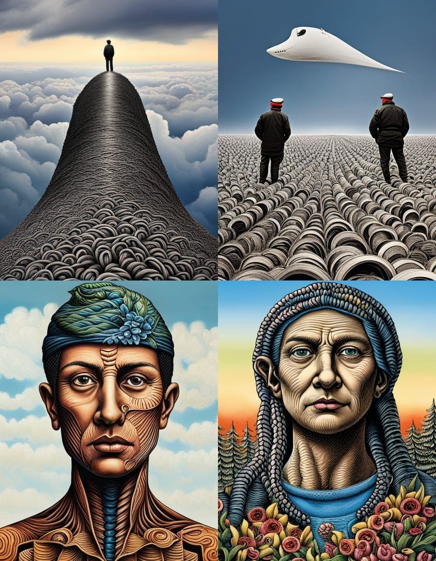 Psychedelic Character Portrait in Poster Art Style