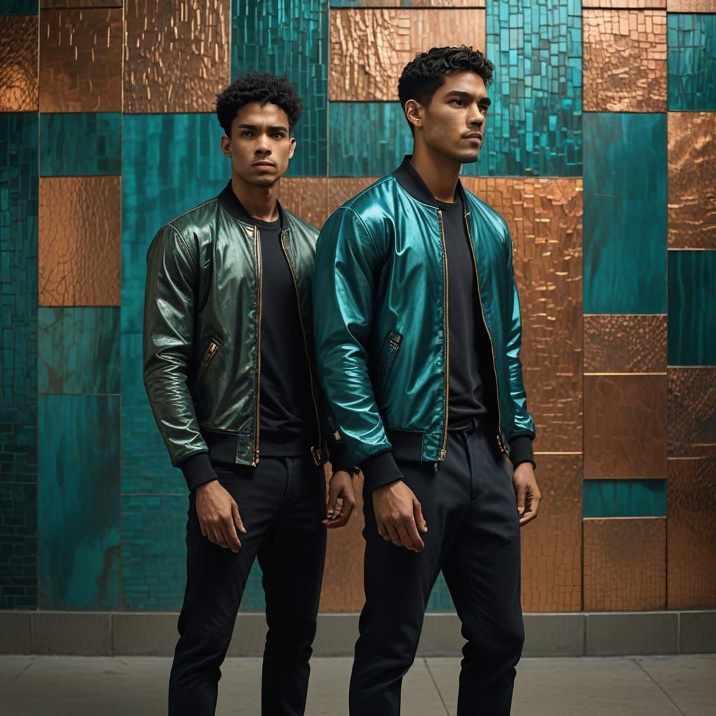 Cinematic Portrait of Two Athletic Men in Dramatic Light