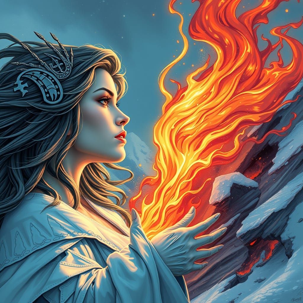 Goddess of Ice and Fire: Comic Book Art