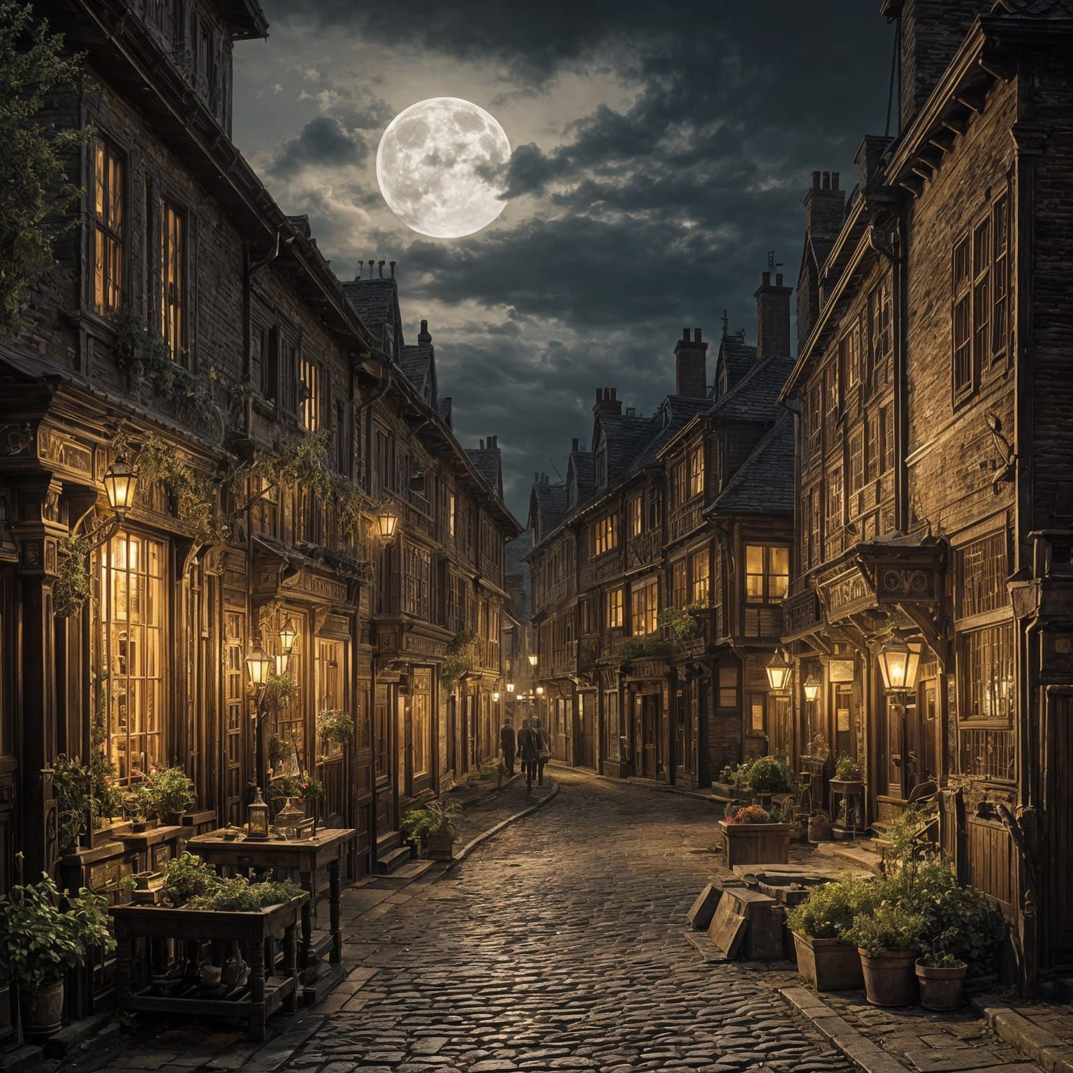 Old inn in London, 18th century