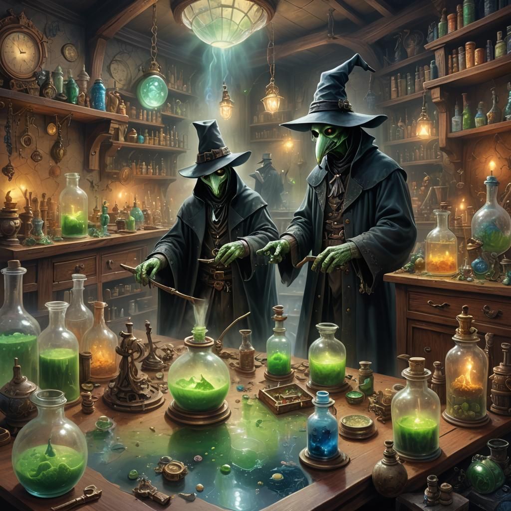 Goblin Plague Doctor's Ethereal Fantasy Lab