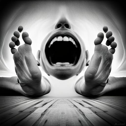 Annalena Baerbock Chalk Art in Biopunk Retro Style