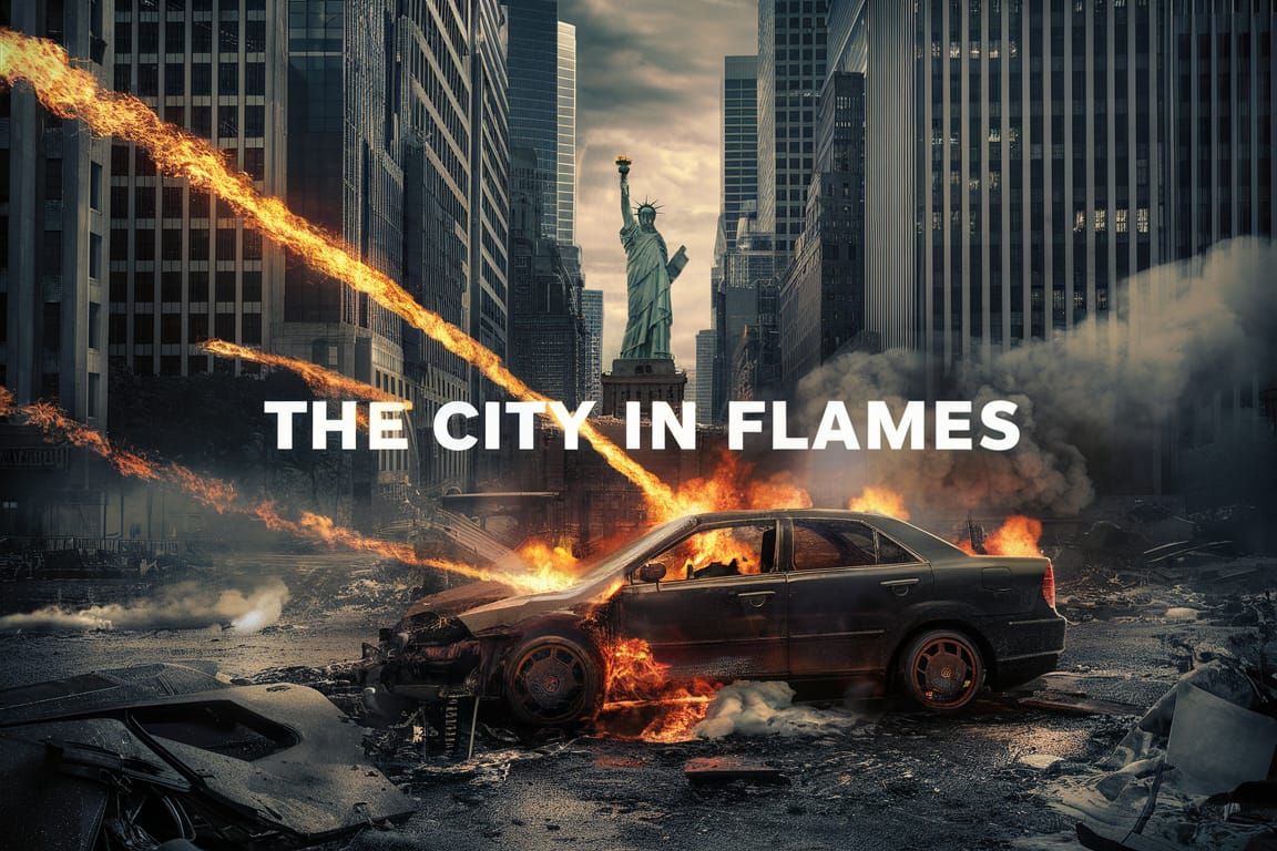 Movie poster: the city in flames