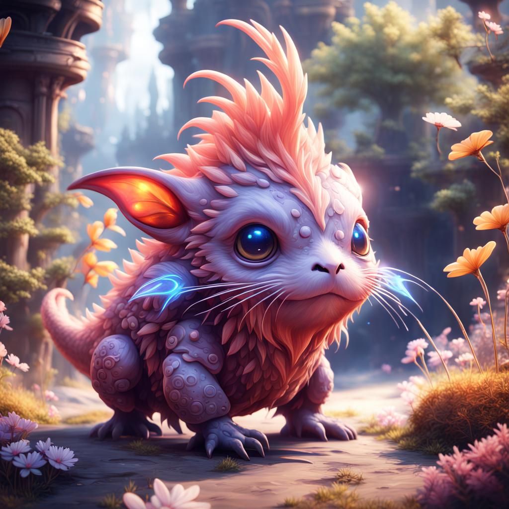 Cute Magic Creature in Final Fantasy World