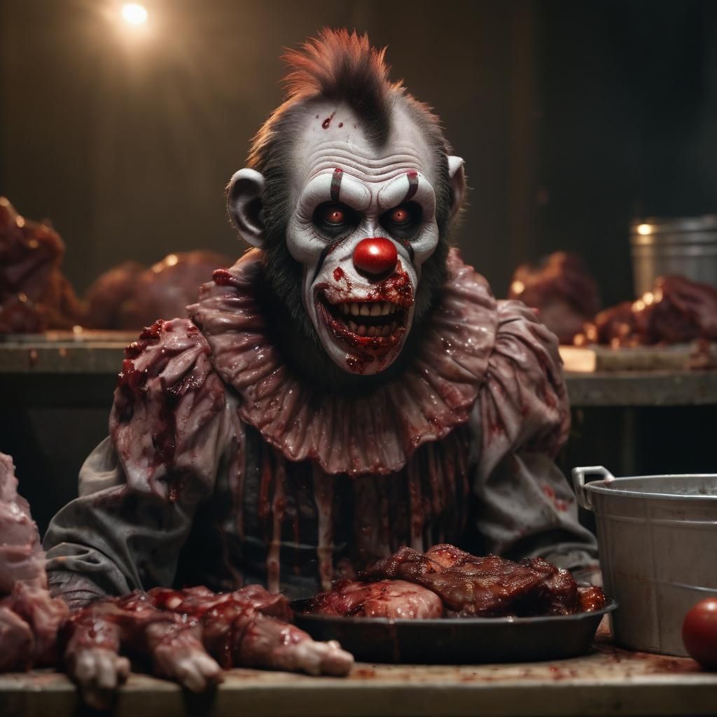 Zombie Monkey Clown's Gory Thanksgiving Dinner