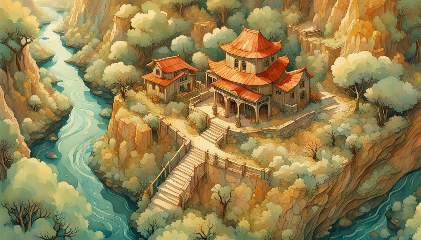 Utopia, Texas: Watercolor Painting of an Ideal Place