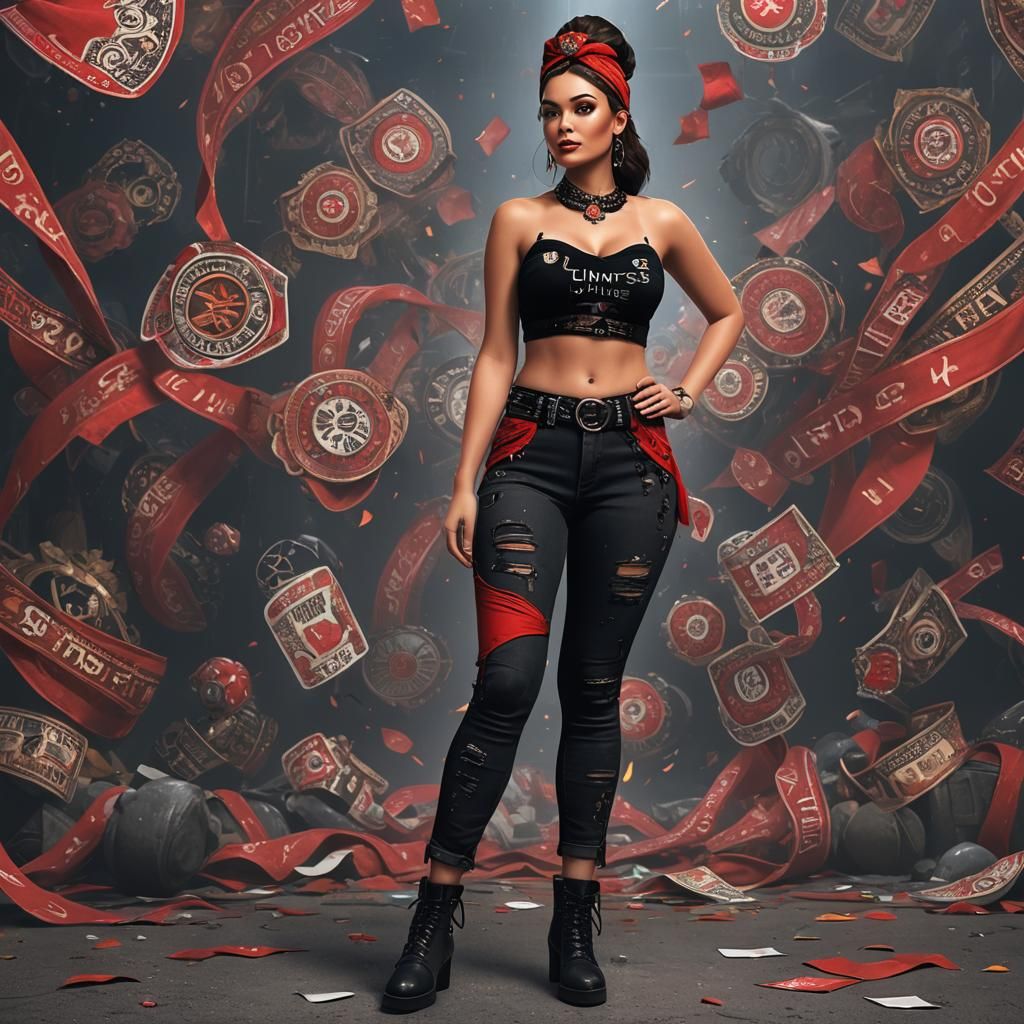 Curvy Woman in Crop Top: Fantasy Concept Art