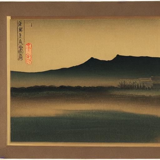 Samurai Drinking Sencha in Ukiyo-e Style