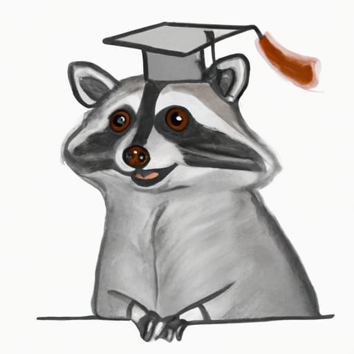 Raccoon Graduates with PhD: Academic Animal