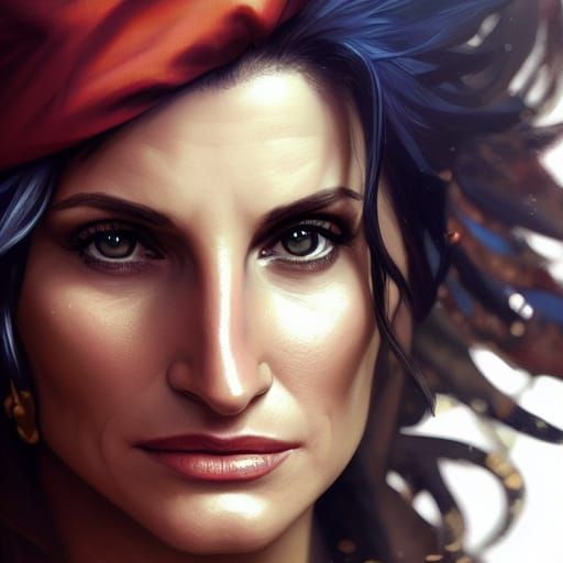 Pirate Portrait in Art Nouveau Style