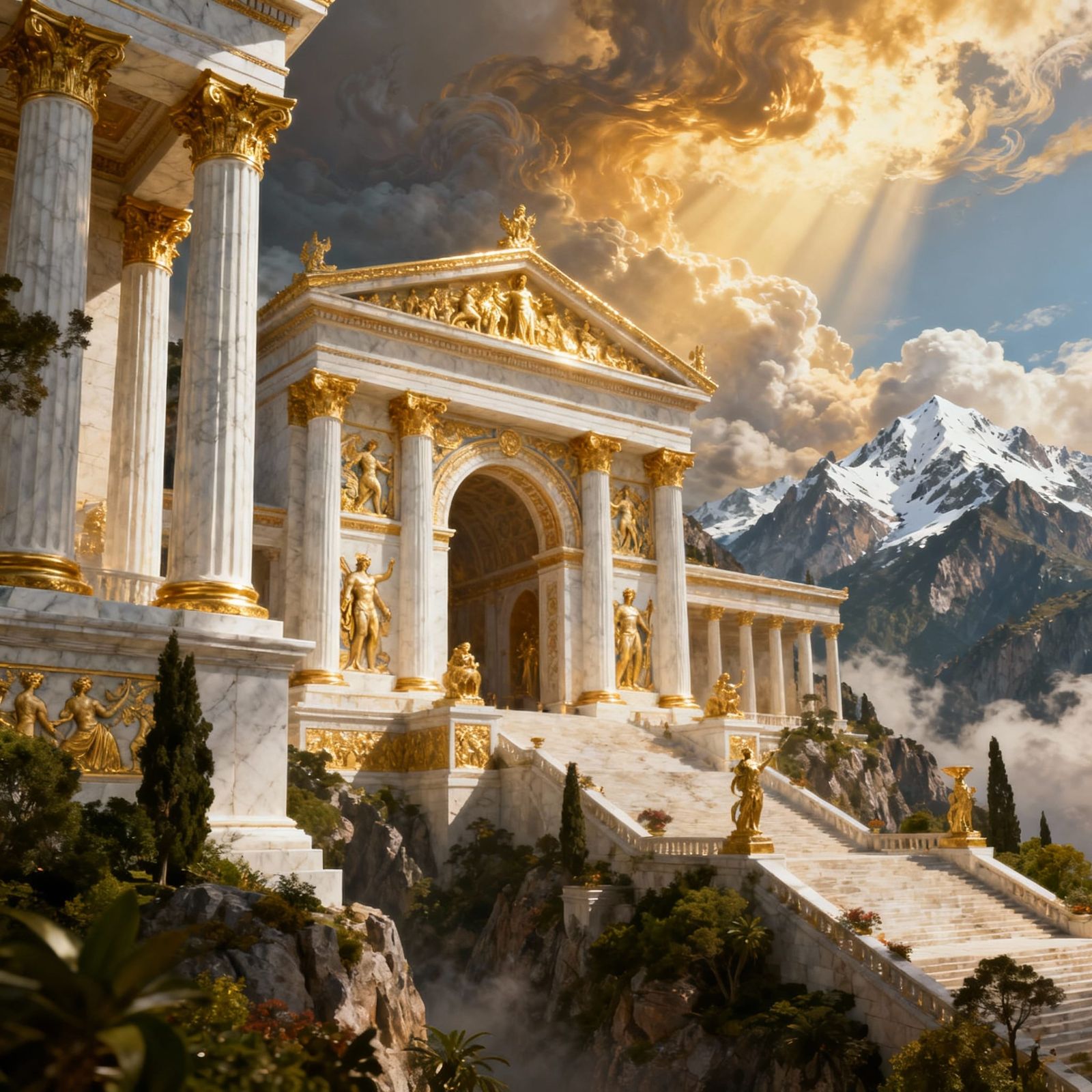 Palace of Greek Gods on Mount Olympus
