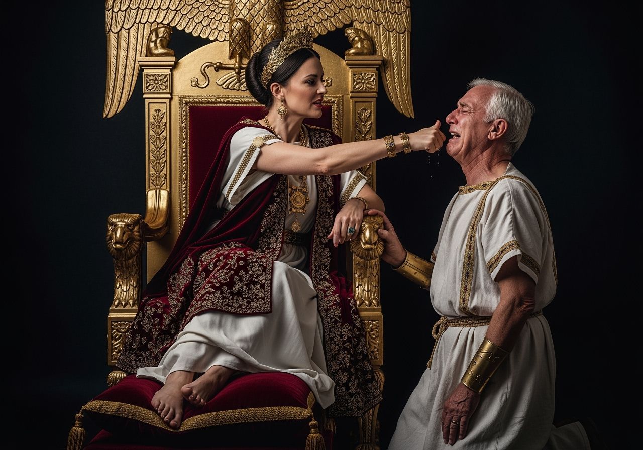 Fierce Roman Empress Slapping Senator, Professional Photogra...