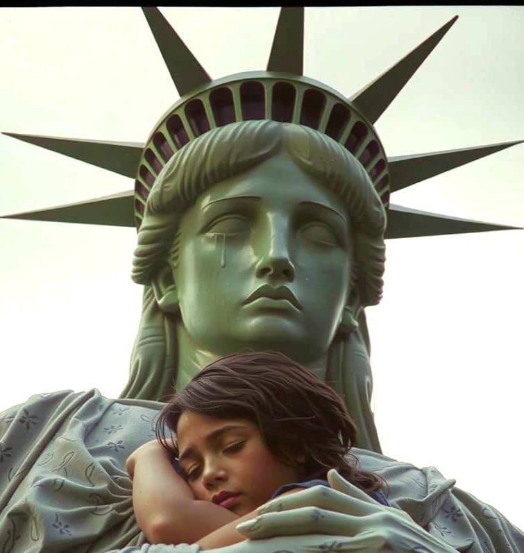 Statue of Liberty's Heartfelt Moment in Cinematic Style