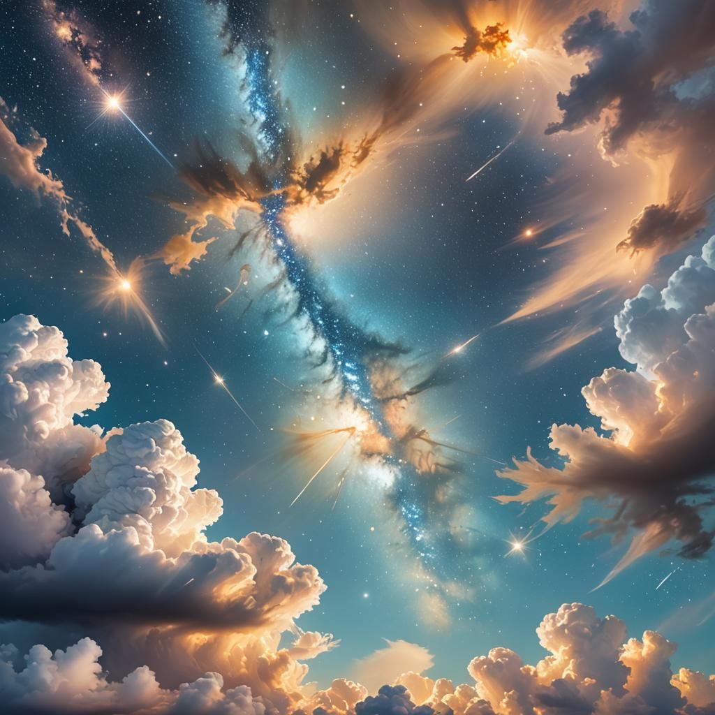 Milky Way Shines in Night Sky: a Vango Painting