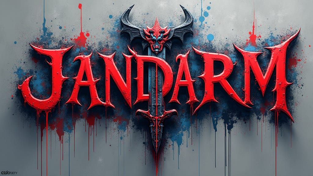 Jandarm Family Logo: Graffiti-Style Street Art