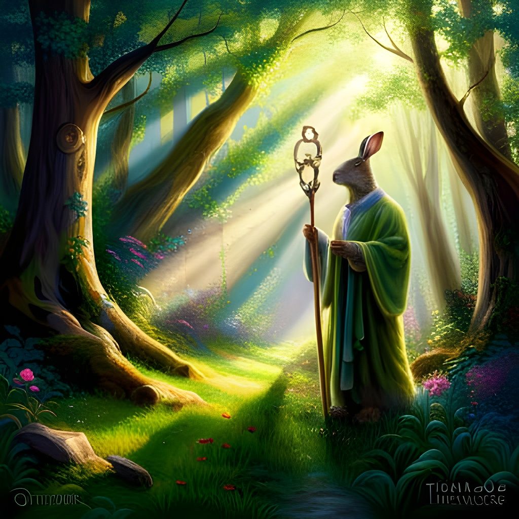 Ethereal Magical Glade with Rabbit Druid