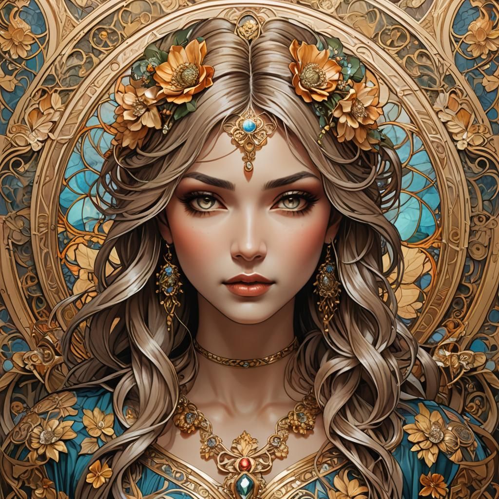 Stunning French Woman Portrait in Manga Style